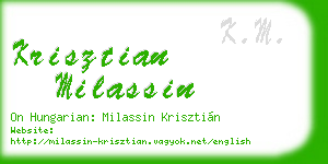 krisztian milassin business card